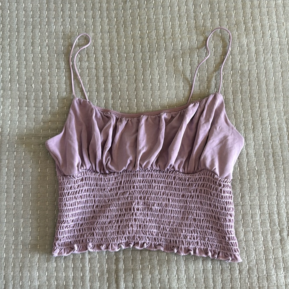 Urban outfitters lilac milkmaid crop top cami